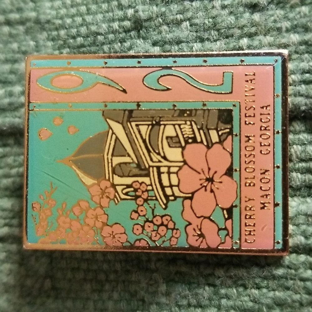 Vintage Cherry Blossom Festival Pin TYBJB1